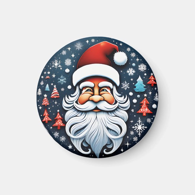 Imã Papais noeis de Natal bonitos com Árvores Festivas (Frente)