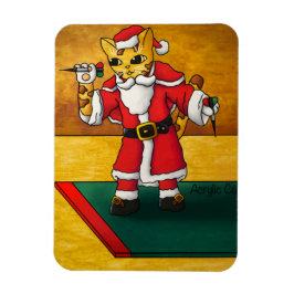 Ímã Papais noeis de Natal Darts Cat Magnet