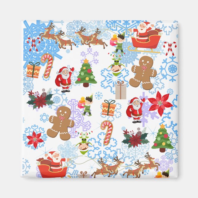 Imã Papais noeis de Natal divertidos (Frente)