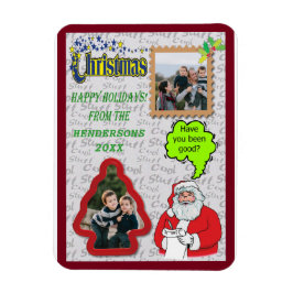 Ímã Papais noeis de Natal e Árvore Adicionar duas foto