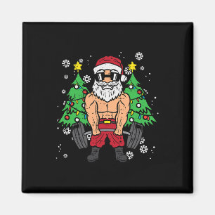 Imã Papais noeis de Natal Elevador de Peso Xmas Gym Me