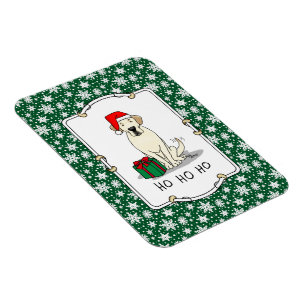 Ímã Papais noeis de Natal - Labrador Amarelo - Custa p