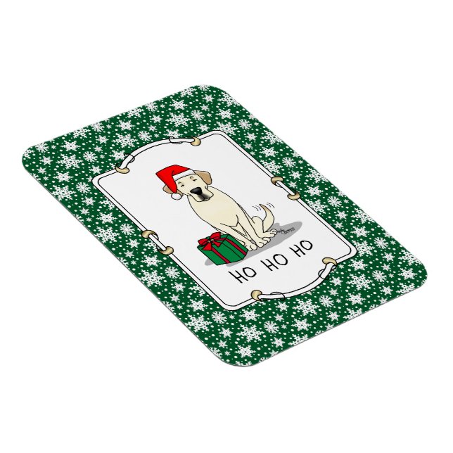 Ímã Papais noeis de Natal - Labrador Amarelo - Custa p (Lado Direito)