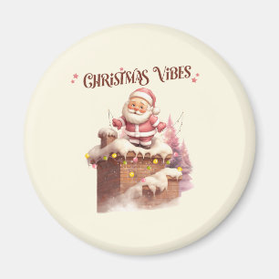 Imã Papais noeis de Natal Vibes Rosa