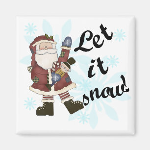 Imã Papais noeis Deixam-na Neve T-shirts e presentes