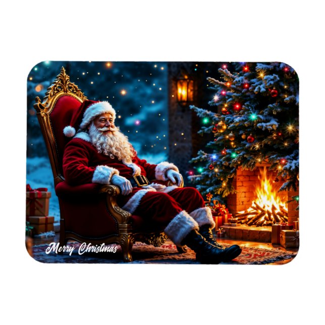 Ímã Papais noeis do Polo Norte Luzes de Natal fantasia (Horizontal)