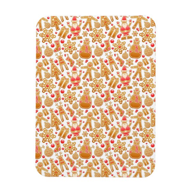 Ímã Papais noeis e Biscoitos de Natal com Gingerpão de (Vertical)