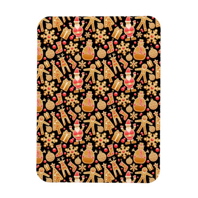 Ímã Papais noeis e Biscoitos de Natal com Gingerpão de (Vertical)