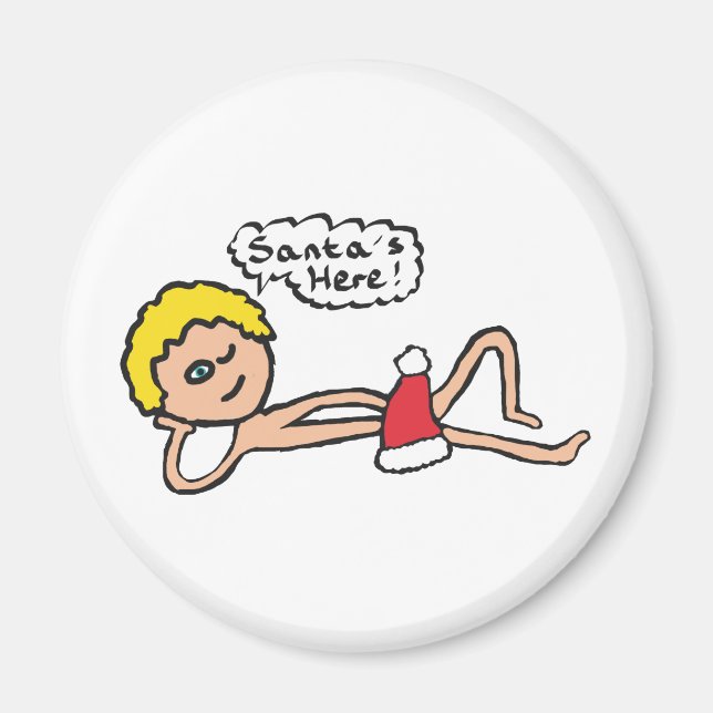 Imã Papais noeis Engraçados Aqui Humor Xmas (Frente)