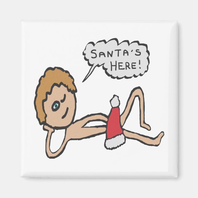 Imã Papais noeis Engraçados Aqui Humor Xmas (Frente)