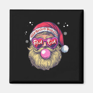 Imã Papais noeis Engraçados Bolha Rosa De Natal Goma F