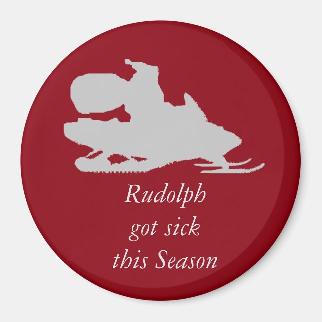 Imã Papais noeis engraçados no ímã para moto de neve (Frente)