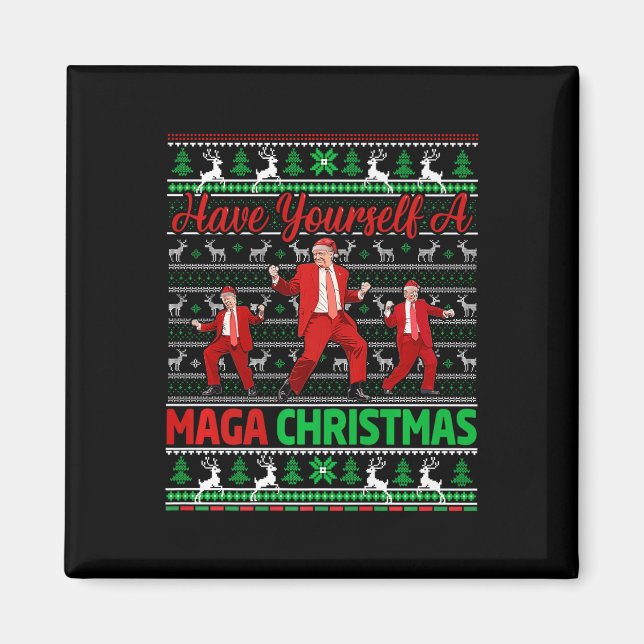 Imã Papais noeis Engraçados Tenham Um Feliz Natal (Frente)