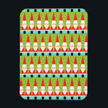 Ímã Papais noeis Geométricos Retroativos Magnet Flexív<br><div class="desc">De qualquer jeito que você olha para ele, este Papais noeis geométricos, o ímã flexível é pura fantasia de feriado! São filas de Santas. Não, são fileiras de árvores de Natal. Não, são filas de Santas com a forma de árvores de Natal e fileiras de árvores de Natal verdes e...</div>