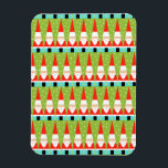 Ímã Papais noeis Geométricos Retroativos Magnet Flexív<br><div class="desc">De qualquer jeito que você olha para ele, este Papais noeis geométricos, o ímã flexível é pura fantasia de feriado! São filas de Santas. Não, são fileiras de árvores de Natal. Não, são filas de Santas com a forma de árvores de Natal e fileiras de árvores de Natal verdes e...</div>