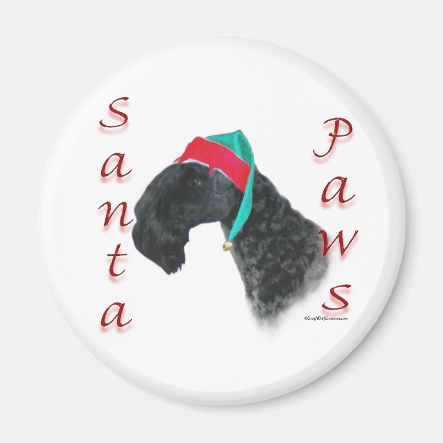 Imã Papais noeis Kerry Blue Terrier Paws (Frente)