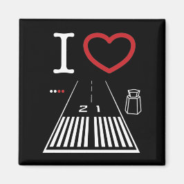 Imã Papais noeis Mônica Airport Runway 21 íman quadrad