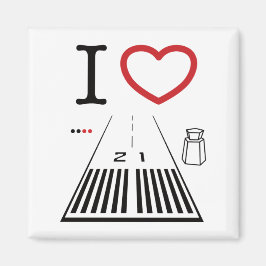 Imã Papais noeis Mônica Airport Runway 21 íman quadrad