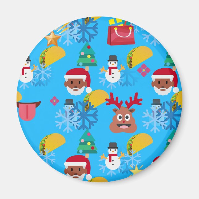Imã papais noeis negros taco christmas (Frente)