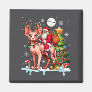 Imã Papais noeis Que Andam Rebelde Sphynx Cat Xmas Tre