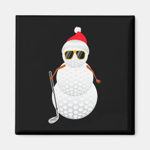 Imã Papais noeis Snowman Golf Ball Golfer Golfer Gift 