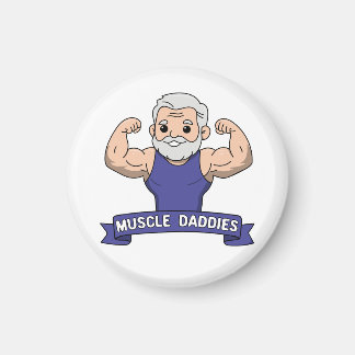 Imã Papaizão Musculoso Fofo Kawaii Barbudo