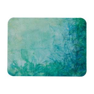 Ímã Papel com abstrato azul, verde, e preto da pintura