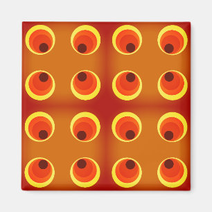Imã papel de parede cor laranja, vermelho 1970
