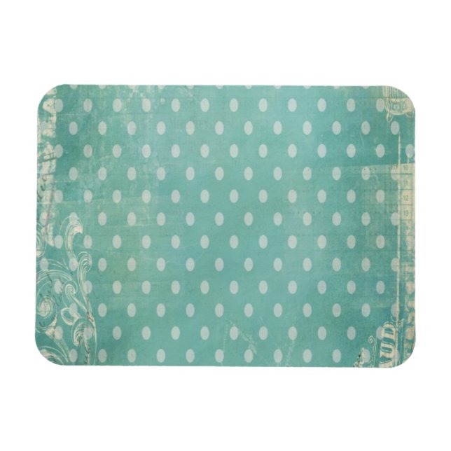 Ímã Papel de parede de Turquesa Vestido e Torn (Horizontal)