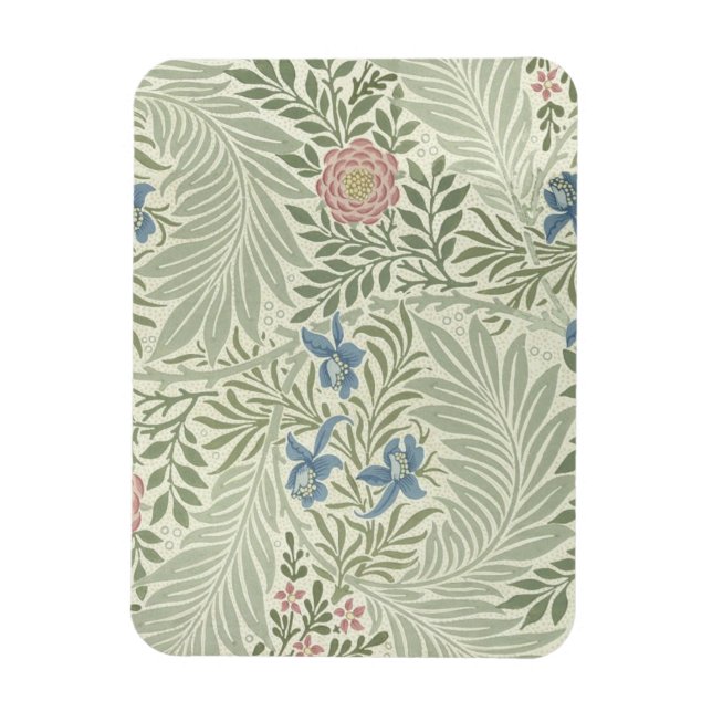 Ímã Papel de Parede Floral Larkspur de William Morris (Vertical)