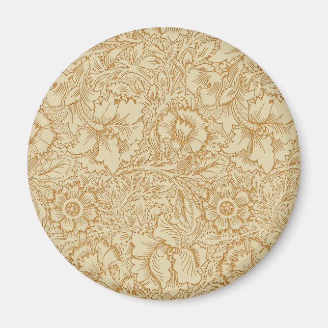 Imã Papel de Parede Floral Papoula de William Morris (Frente)