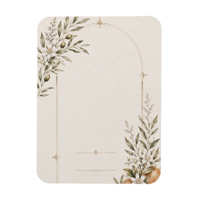 Ímã Papelaria de Casamento Romântico em Vinhedo (Vertical)