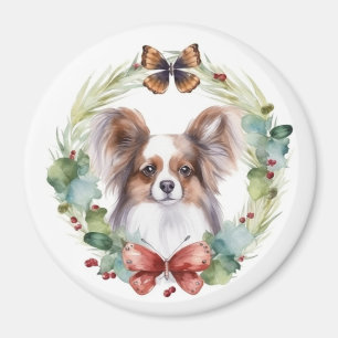 Imã Papillon Christmas Wreath Festivo Pup