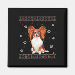 Imã Papillon Natal Sweet Xmas Pet Animal Dog Lov