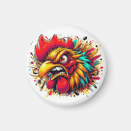 Imã "Pappy the Spirited Rooster" Magnet