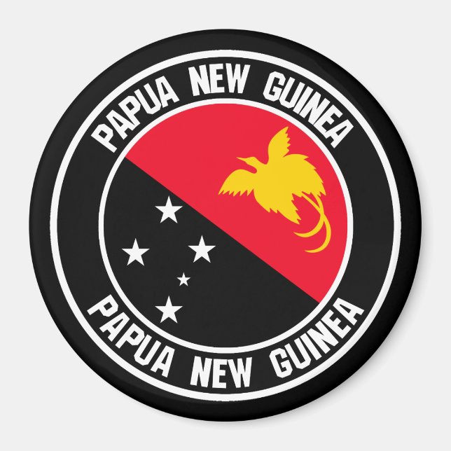 Imã Papua Nova Guiné - Arredondada Emblem (Frente)