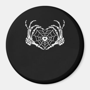 Imã Par Cobweb do Halloween do Skeleton Heart Spiderwe