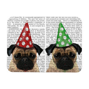 Ímã Par de Pugs de Partido