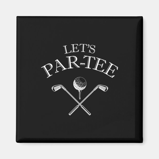 Imã Par De Vamos Engraçado Do Vamos Do Golfe Tee 2 (Frente)