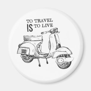 Imã "Para a Viagem é viver", Viagem Themed Magnet