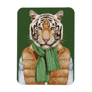 Ímã Para baixo tigre da veste