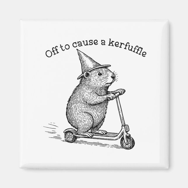 Imã Para Causar Uma Confusão, Patinho Scooter Divertid (Frente)