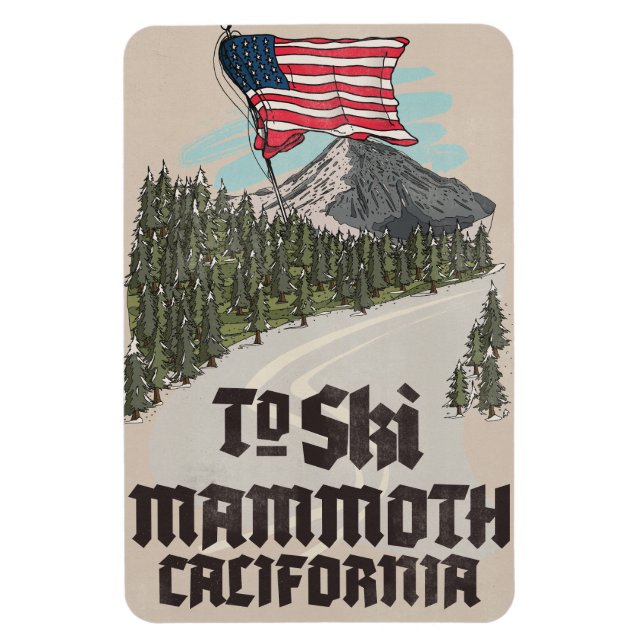 Ímã Para Esquiar Mammoth Califórnia (Vertical)