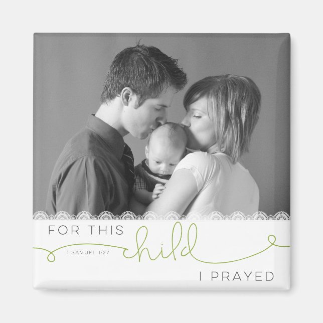 Imã Para esta Criança, Rezei - 1 Samuel 1:27 (Frente)