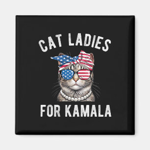 Imã Para Kamala Harris Cat Ladies Usa 2024 Womens