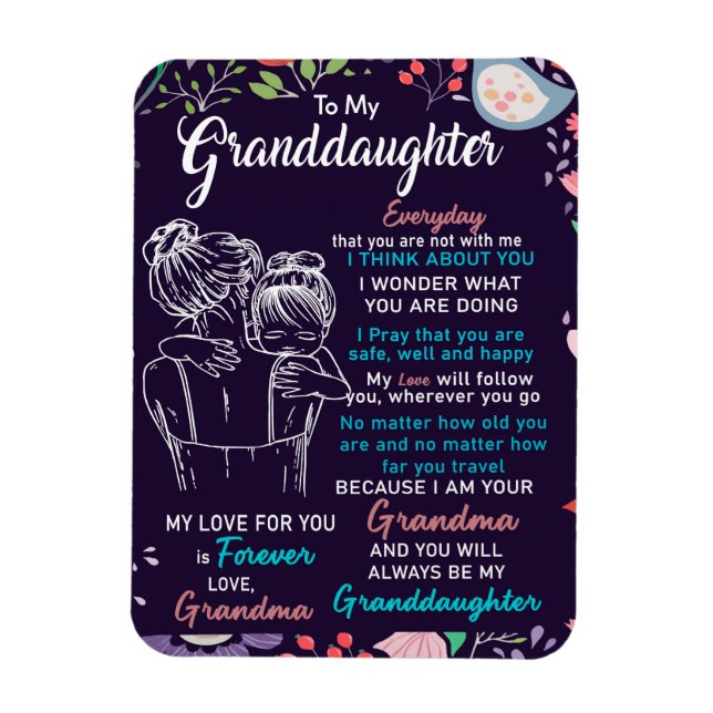 Ímã Para Minha Avó Presente Da Vovó, Flor Lover (Vertical)