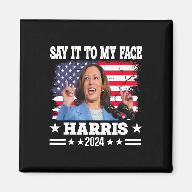 Imã Para Minha Citação Face Kamala Harris 2024 (Frente)
