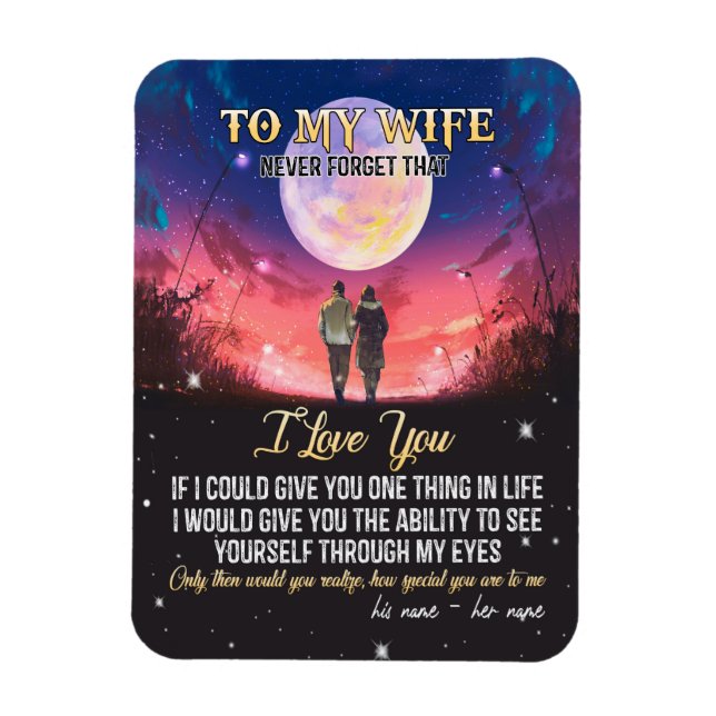 Ímã Para Minha Esposa | Carta Para Minha Esposa Amor D (Vertical)