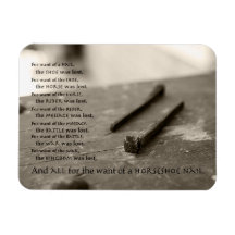 Para o desejo de um prego... Say Magnet 3" por 4"