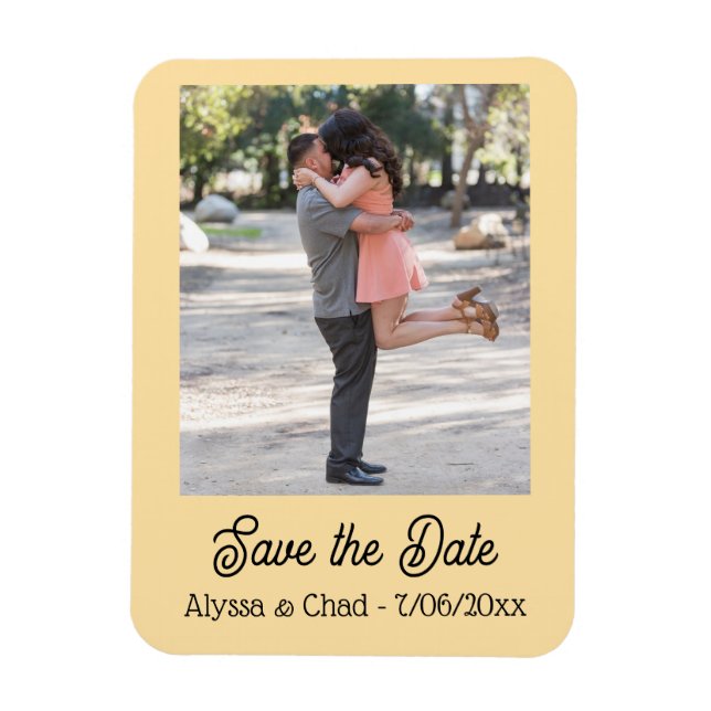 Ímã para salvar a data com foto personalizada (Vertical)